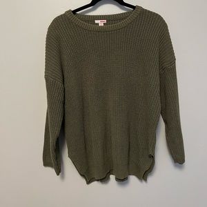 Army Green knitted cotton sweater
